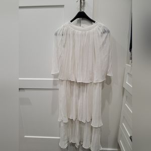 Beautiful Chiffon White Creme Dress